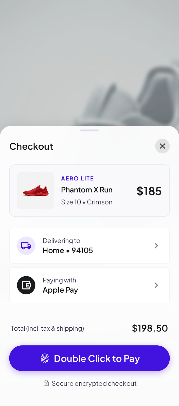 AR try-on view